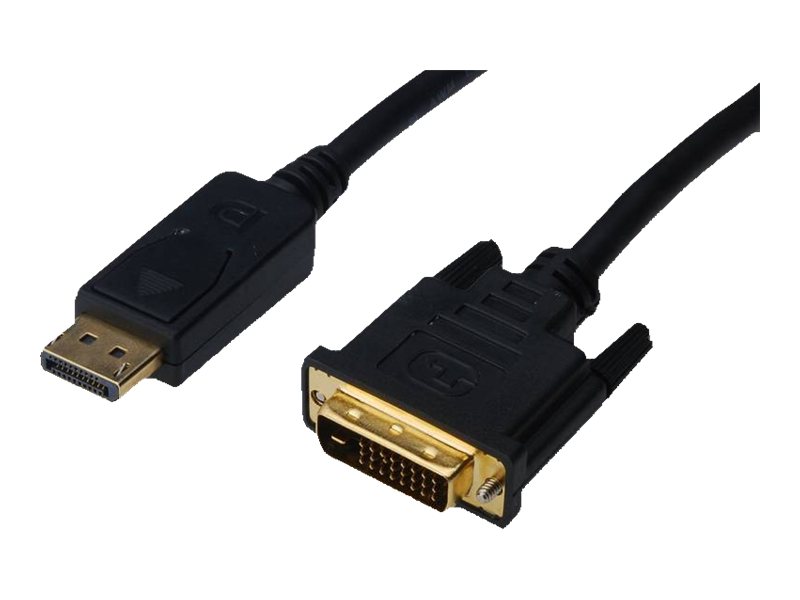 DIGITUS - DisplayPort-Kabel - Dual Link - DisplayPort (M) zu DVI-D (M) - 2 m - geformt, Daumenschrauben