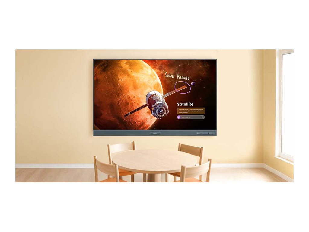 BenQ Board Pro RP6505 - 165 cm (65") Diagonalklasse RP05 Series LCD-Display mit LED-Hintergrundbeleuchtung - Bildung / Geschäft - mit interaktives Whiteboard integriert, Touchscreen (Multitouch)