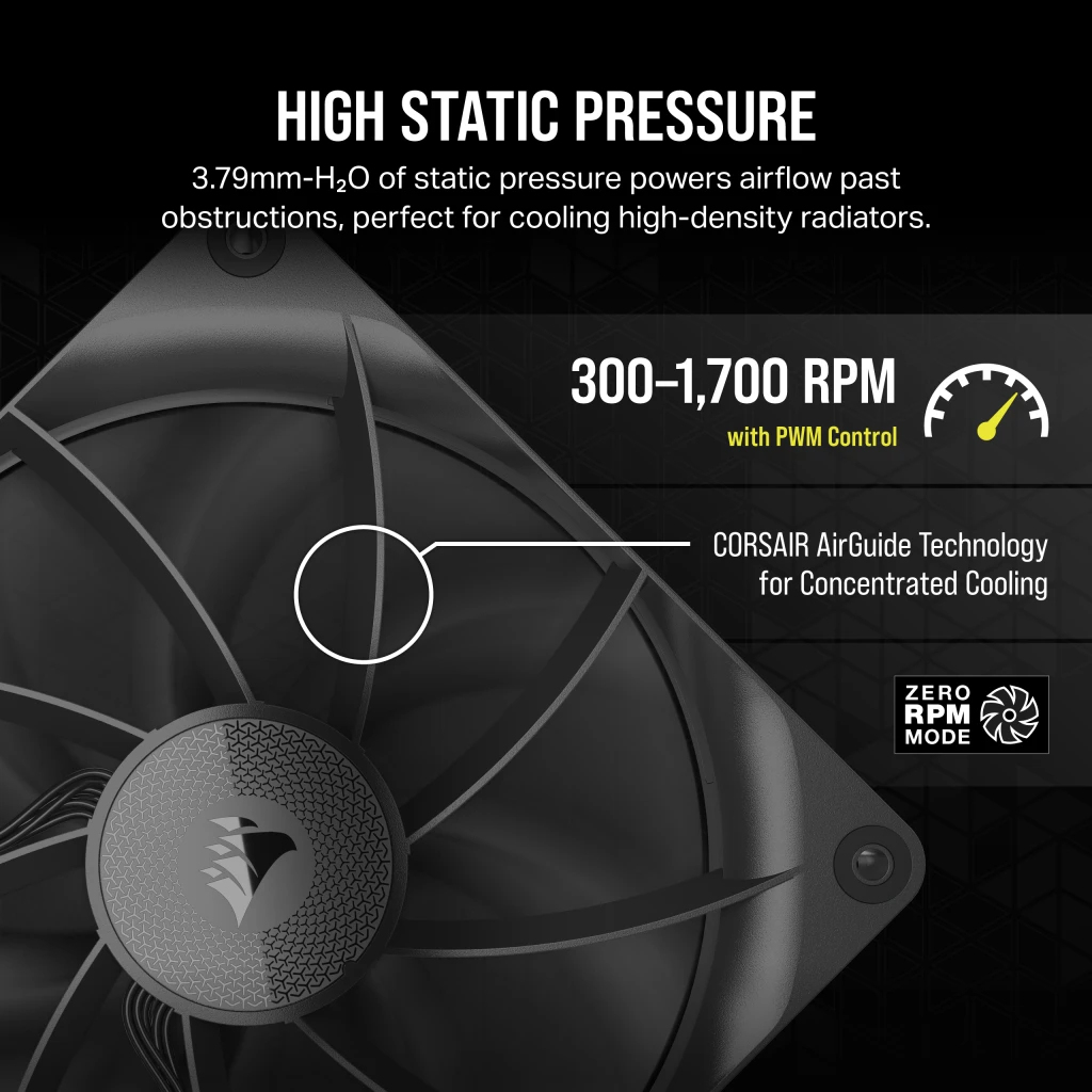 Corsair RX Series iCUE LINK RX140 140mmFan Single Fan, Ansicht 4