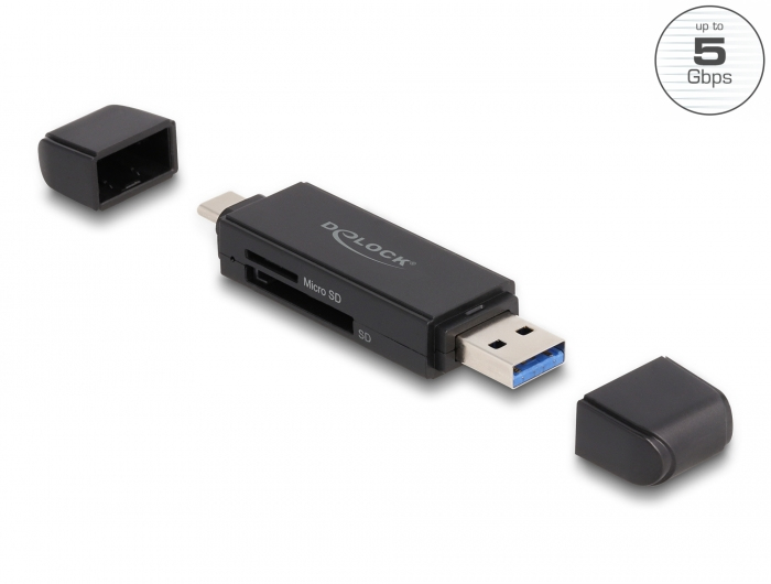 Delock Kartenleser (SD, miniSD, RS-MMC, TransFlash, MMCmobile, microSD, MMCplus, MMCmicro, microSDHC, SDXC, microSDXC), Ansicht 2
