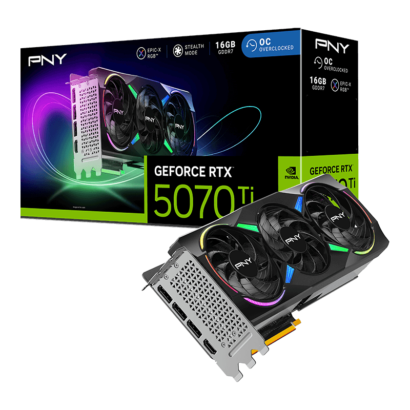PNY GeForce RTX 5070 Ti ARGB EPIC-X RGB OC - Grafikkarten, Ansicht 2