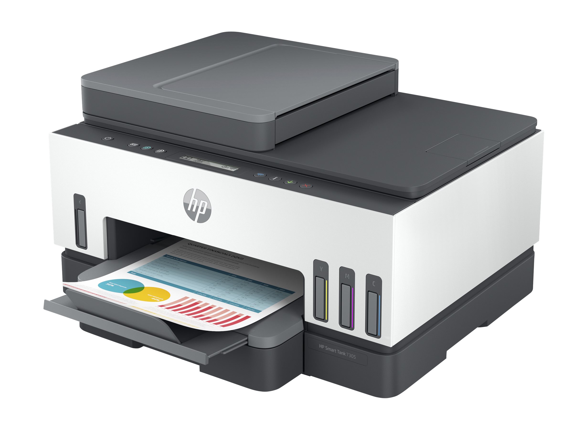 HP Smart Tank 7305 All-in-One - Multifunktionsdrucker - Farbe - Tintenstrahl - nachfüllbar - Letter A (216 x 279 mm)/A4 (210 x 297 mm) (Original) - A4/Legal (Medien) - bis zu 13 Seiten/Min. (Kopieren) - bis zu 15 Seiten/Min. (Drucken) - 250 Blatt - ...