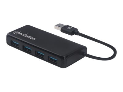 Manhattan USB-A 4-Port Hub, 4x USB-A Ports, 5 Gbps (USB 3.2 Gen1 aka USB 3.0), Ansicht 4