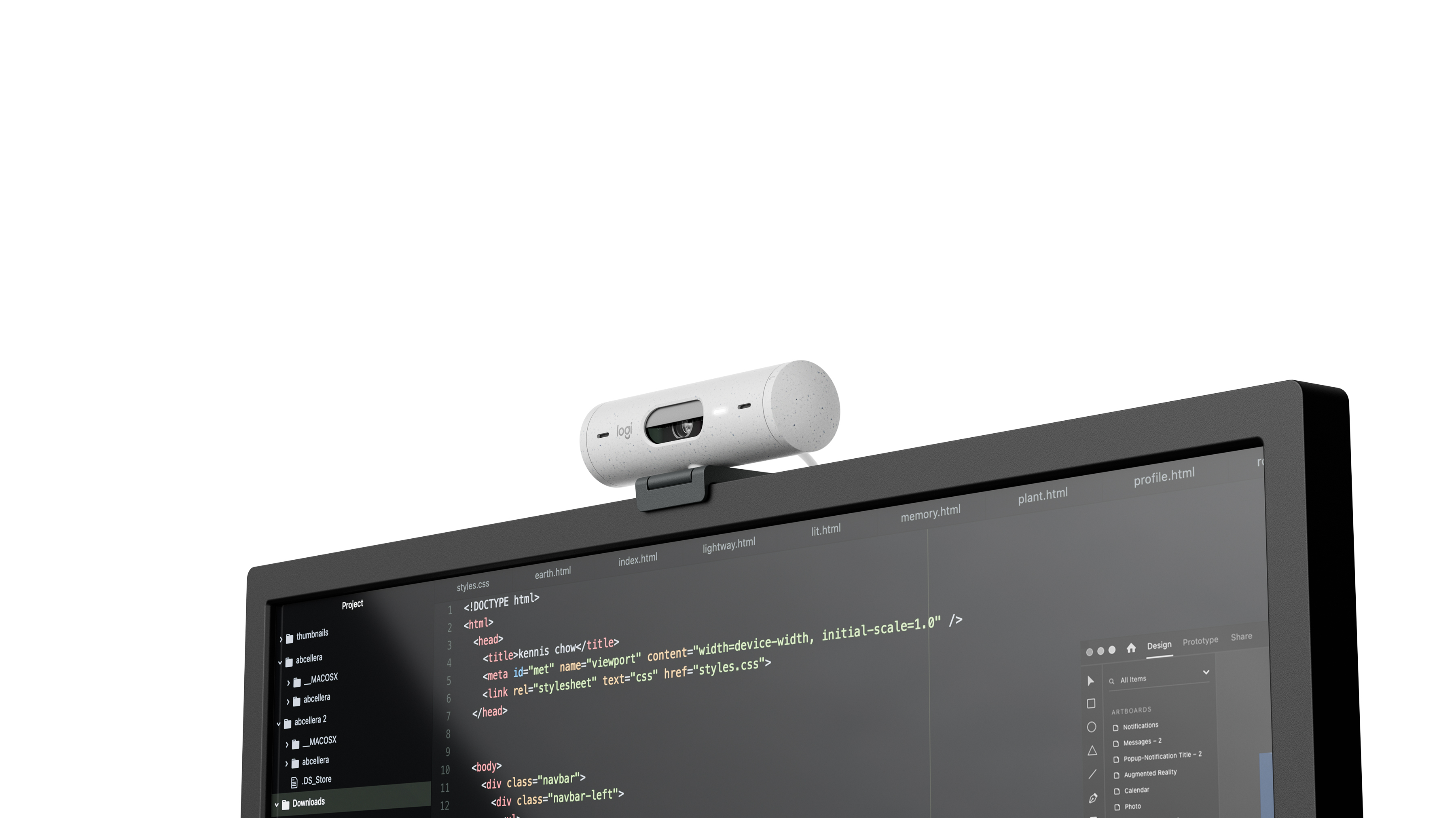 Logitech BRIO 500 - Webcam - Farbe - 1920 x 1080, Ansicht 2