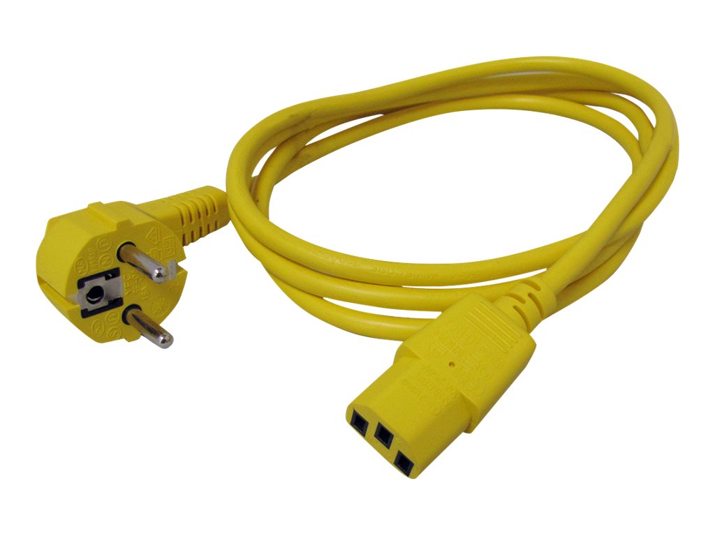 ROLINE Stromkabel - power CEE 7/7 (M) gewinkelt zu power IEC 60320 C13 gerade