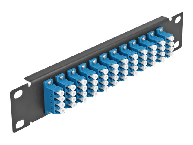 Delock Patch Panel - LC SM X 48 - Schwarz - 1U - 25.4 cm (10)