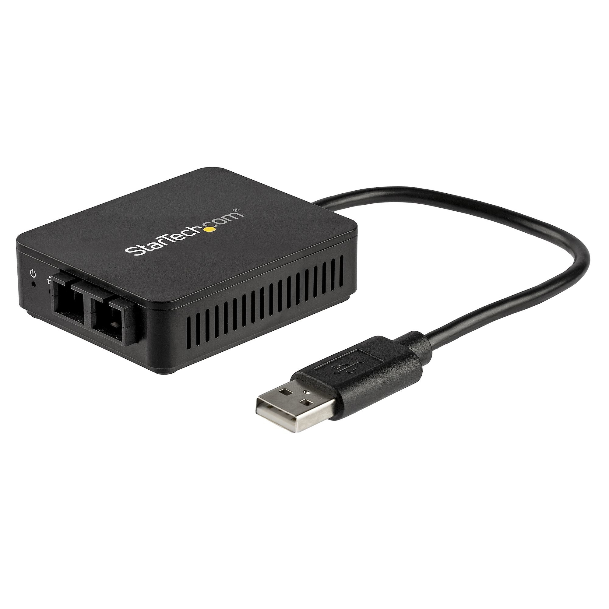 StarTech.com USB 2.0 auf LWL Konverter - USB auf Glasfaser Netzwerkadapter - 100 Mbit/s - 100Base-FX SC-Duplex-Multimode-Glasfaser-/MMF-Kompatibilität - 2 km - Kompakter USB zu Glasfaser LAN Adapter, Kabelgebunden, USB, Faser, 1000 Mbit/s, Schwarz