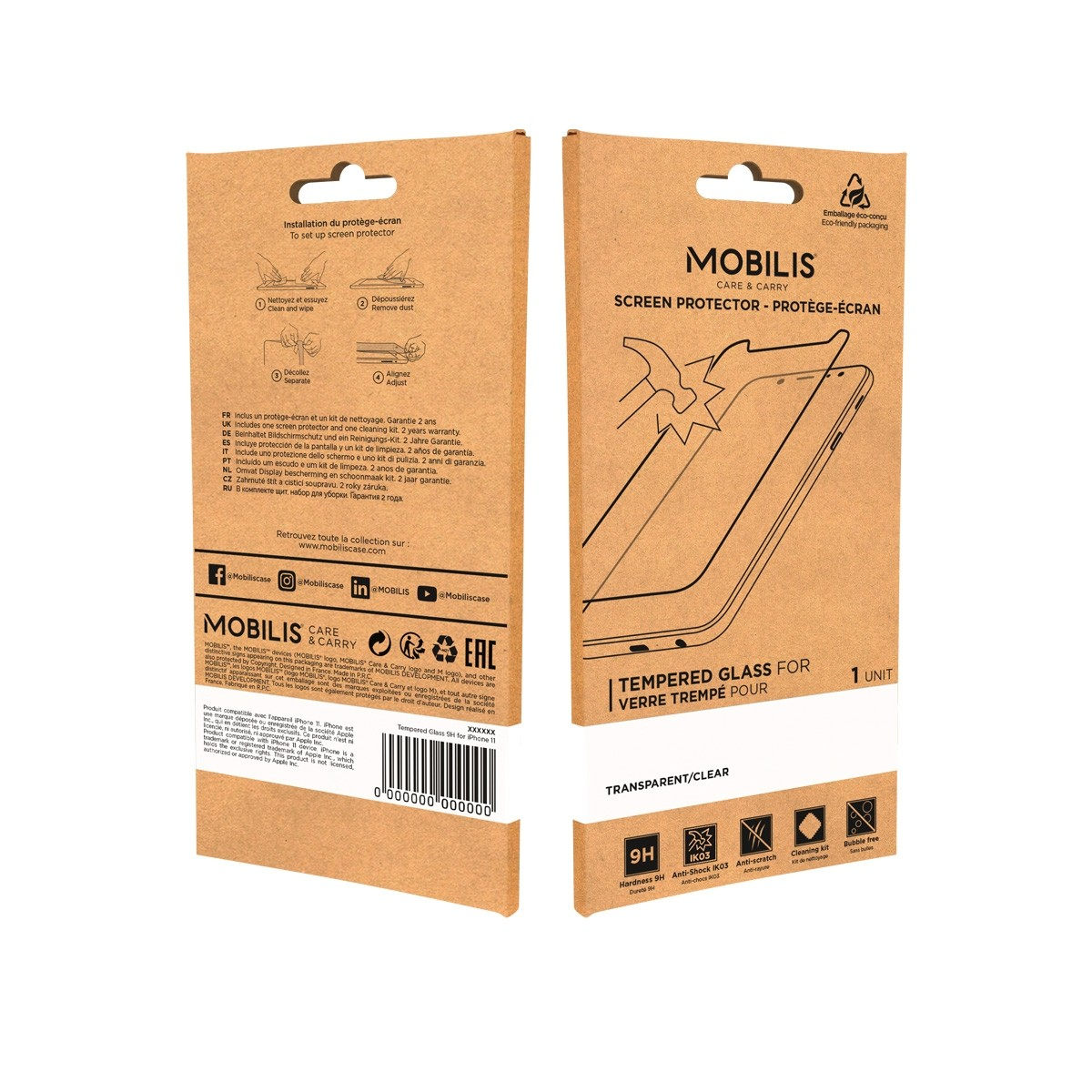 Mobilis Screen Protector Tempered Glass Clear -9H- for Galaxy Xcover Pro, Ansicht 2