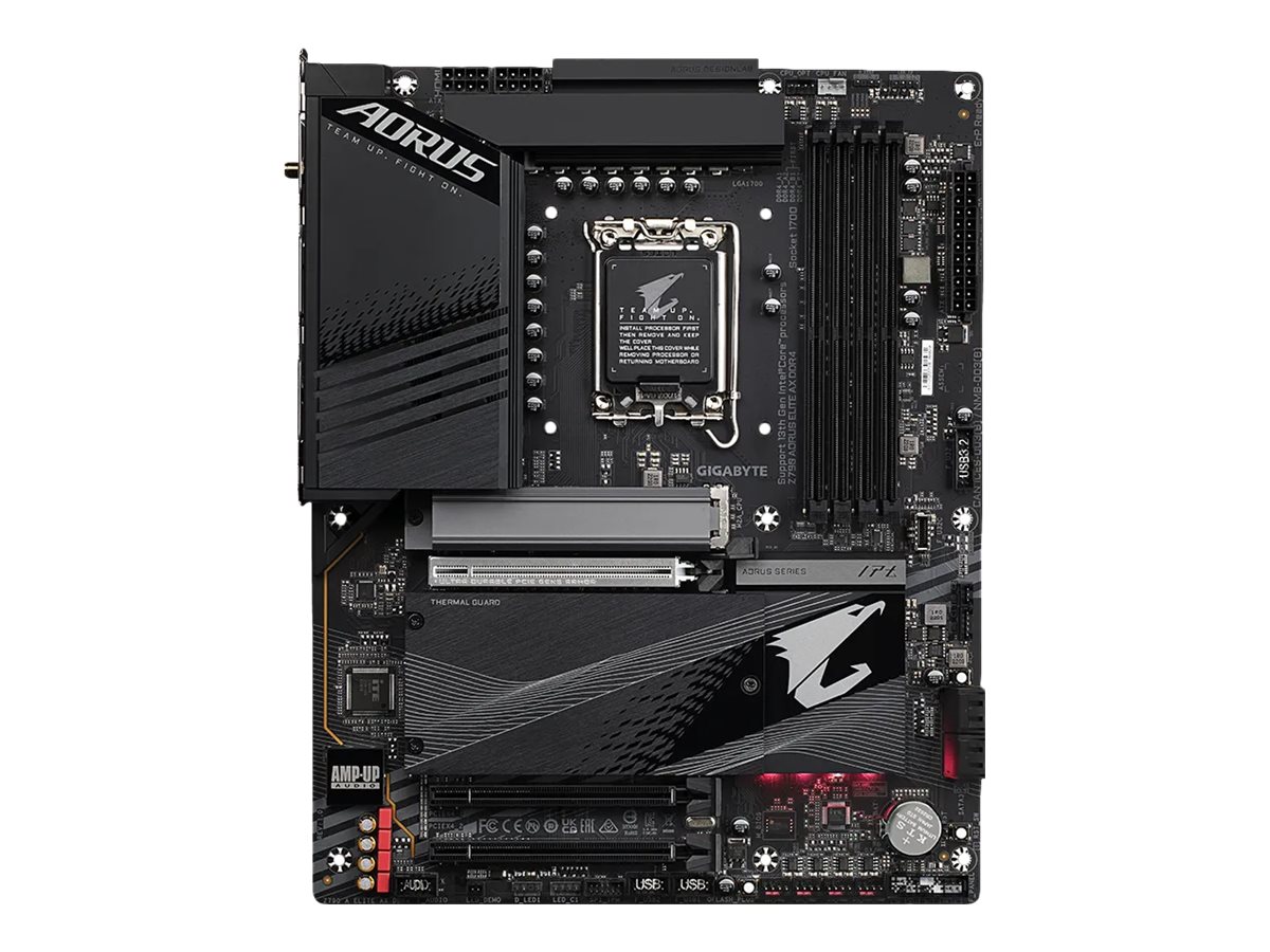 Gigabyte Z790 AORUS ELITE AX DDR4 - 1.0 - Motherboard - ATX - LGA1700-Sockel - Z790 Chipsatz - USB-C Gen2 USB-C Gen 2x2 USB 3.2 Gen 1 USB 3.2 Gen 2 - 2.5 Gigabit LAN Wi-Fi 6 Bluetooth - Onboard-Grafik (CPU erforderlich)