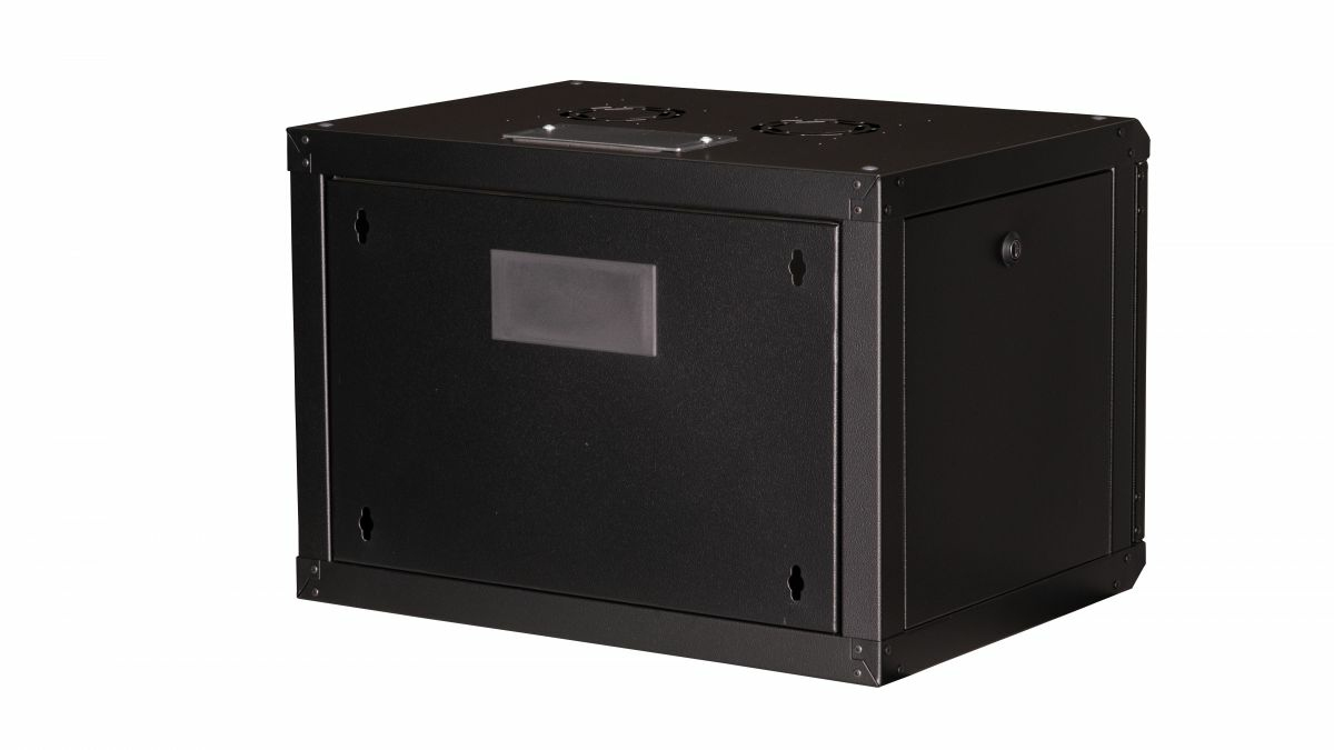 Equip Netzwerkschrank 19 07U 600x450mm Glastür schwarz - Rack, Ansicht 3