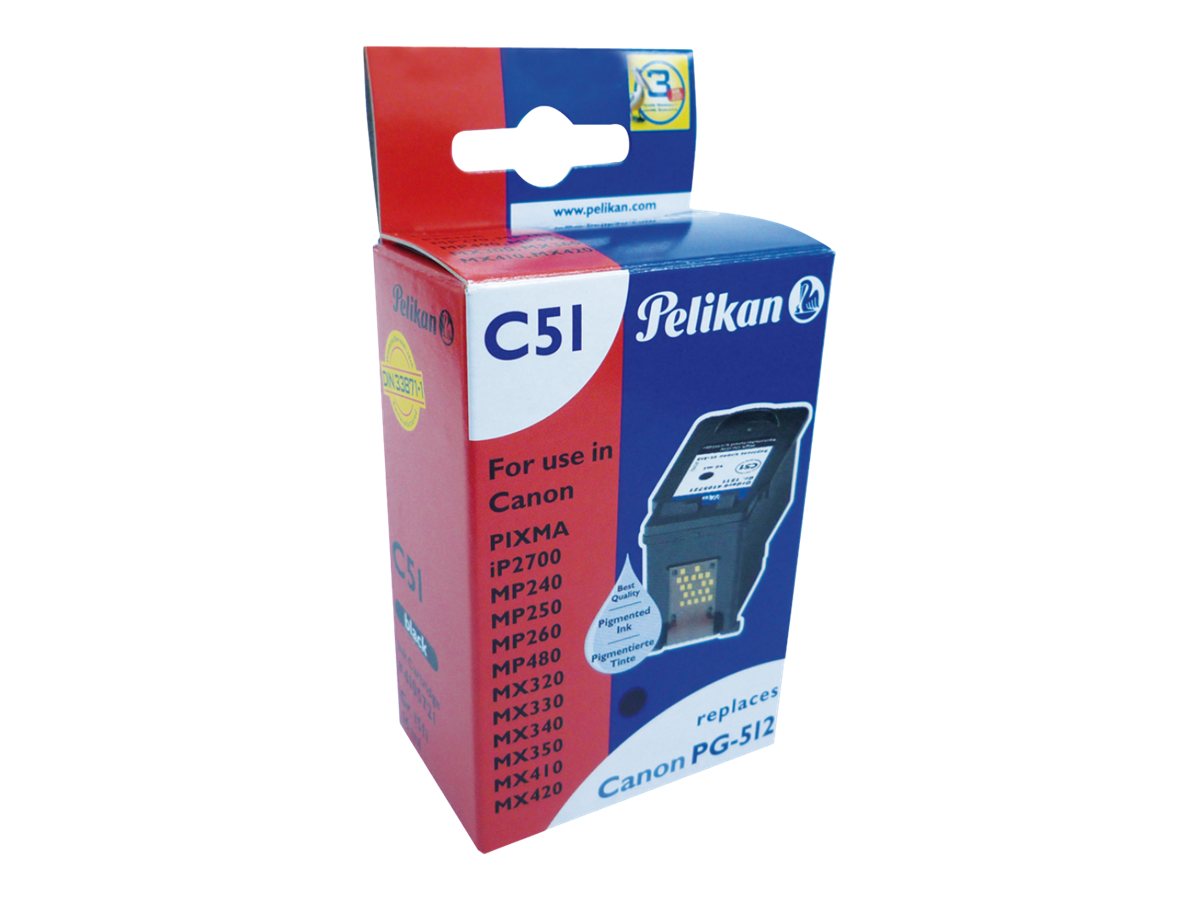 Pelikan C51 - 16 ml - Schwarz - kompatibel - wiederaufbereitet - Tintenpatrone (Alternative zu: Canon PG-512)