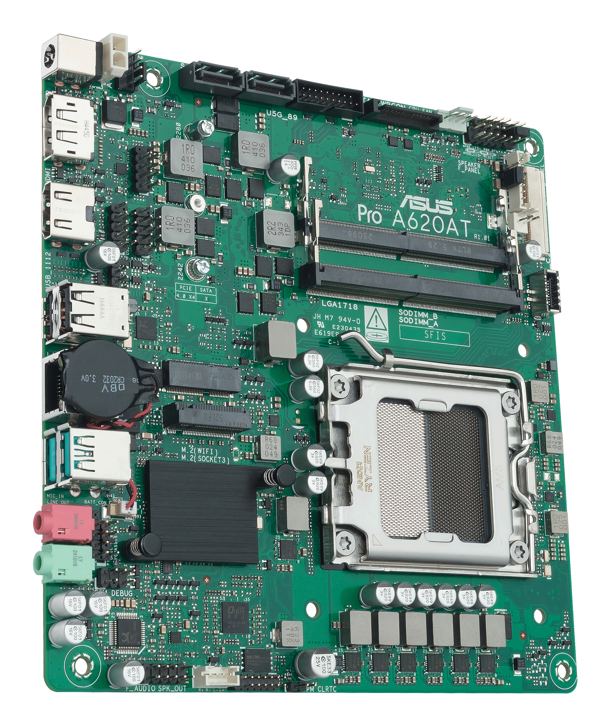 ASUS PRO A620AT-CSM - Motherboard - Mini-ITX - Socket AM5 - AMD A620A Chipsatz - Gigabit LAN, Ansicht 3
