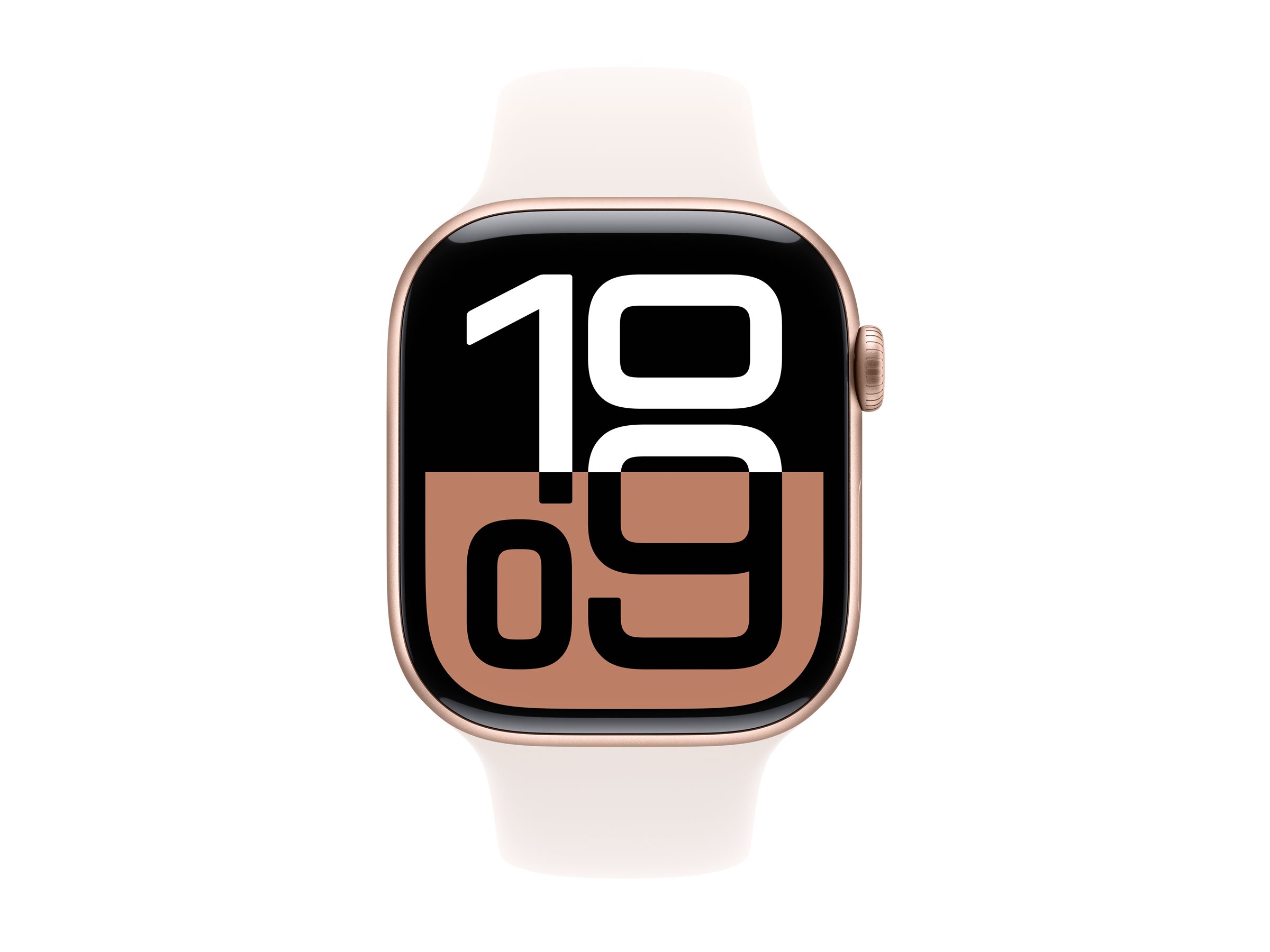 Apple Watch Series 10 (GPS) - 46 mm - Aluminium, Roségold - mit Sportband - hellrosa - Bandgröße: M/L, Ansicht 3