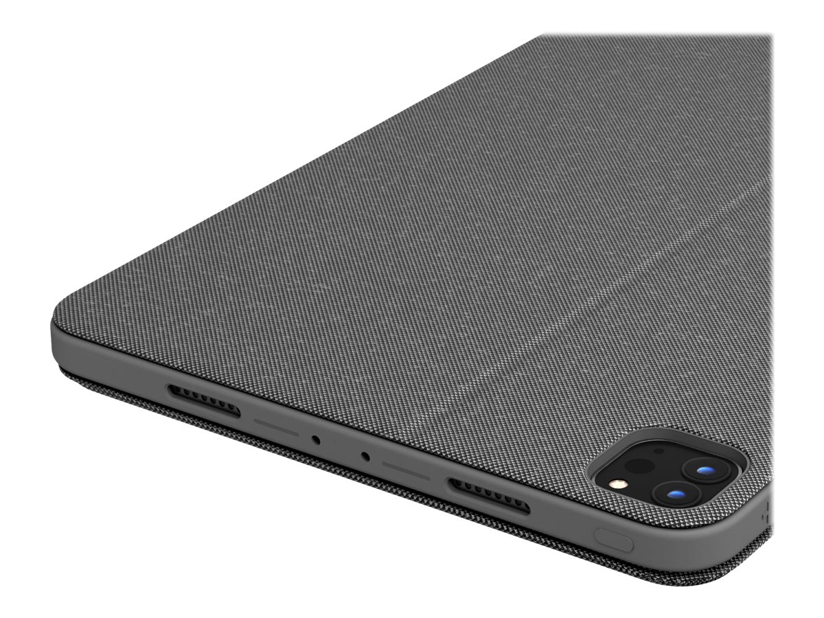 Logitech Combo Touch - Tastatur und Foliohülle - mit Trackpad - hintergrundbeleuchtet - Apple Smart connector - QWERTZ - Deutsch - Oxford Gray - für Apple 11-inch iPad Pro (1. Generation 2. Generation 3. Generation)