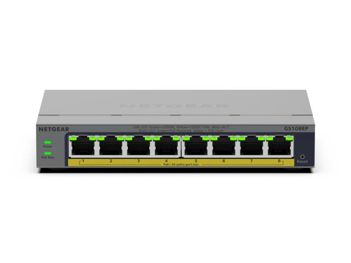 Netgear Easy Smart GS108EP - Switch - L3 - Smart - 8 x 10/100/1000 (PoE+), Ansicht 3