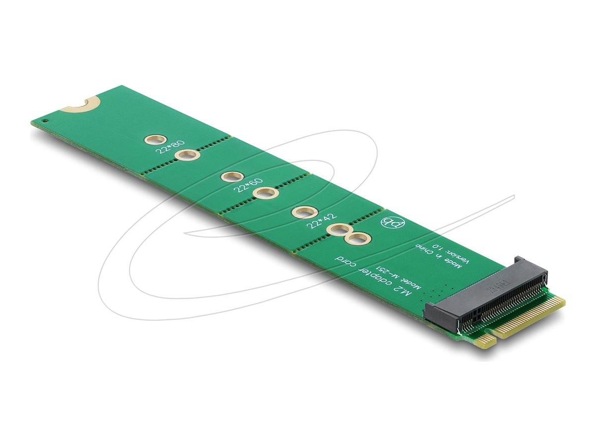 Delock Schnittstellenadapter - M.2 Key M male to M.2 Key M slot - port saver and extension - M.2 22110 (M.2 22110)