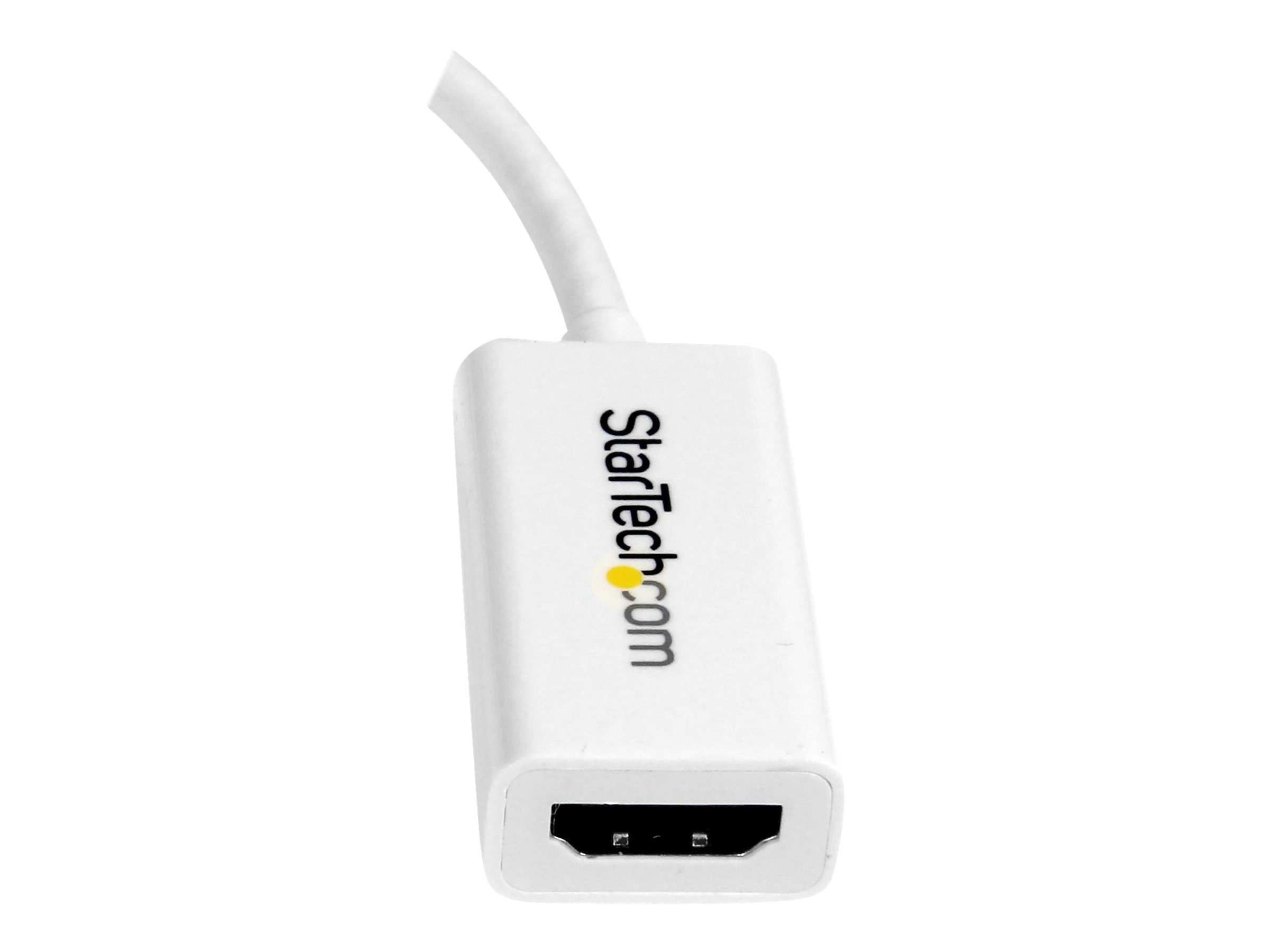 StarTech.com Mini DisplayPort auf HDMI 4k @ 30Hz Adapter - DP 1.2 zu HDMI Audio Video Konverter für MacBook Pro / Air - Weiß - Videoadapter - Mini DisplayPort männlich zu HDMI weiblich - 15 cm - weiß - aktiv, 4K30Hz (3840 x 2160)