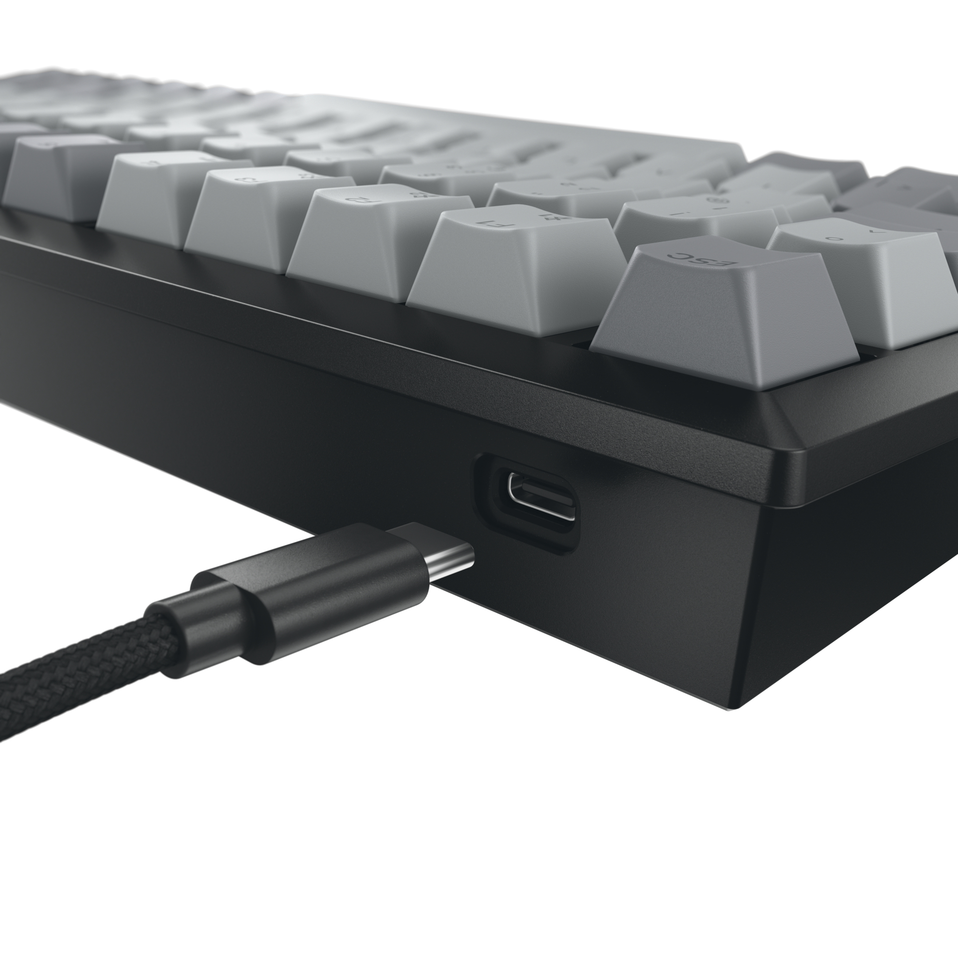 Cherry KW 300 MX - Tastatur - 75% - compact - hintergrundbeleuchtet - TL: Deutsch, QWERTZ, Ansicht 3