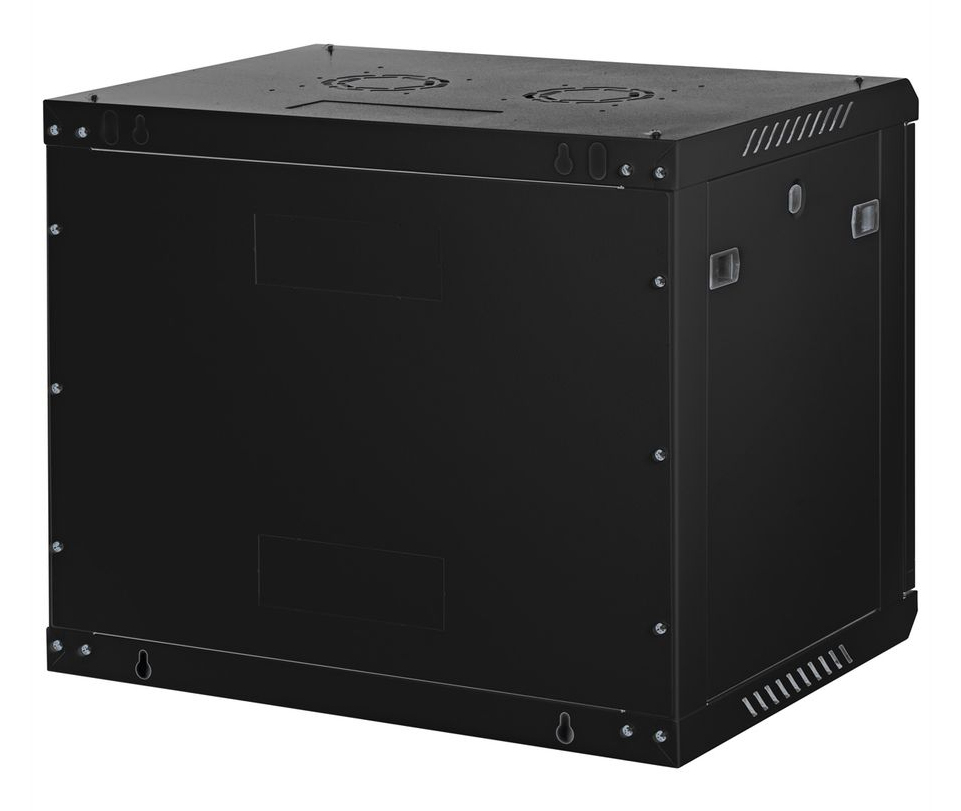 ROLINE Basic Plus - Gehäuse Netzwerkschrank - 600x450 BxT - geeignet für Wandmontage - Jet Black, RAL 9005 - 9U - 19, Ansicht 3