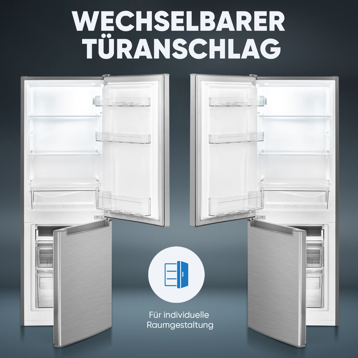 Bomann KG 7359, Kühl-/Gefrierkombination (edelstahl), Ansicht 4