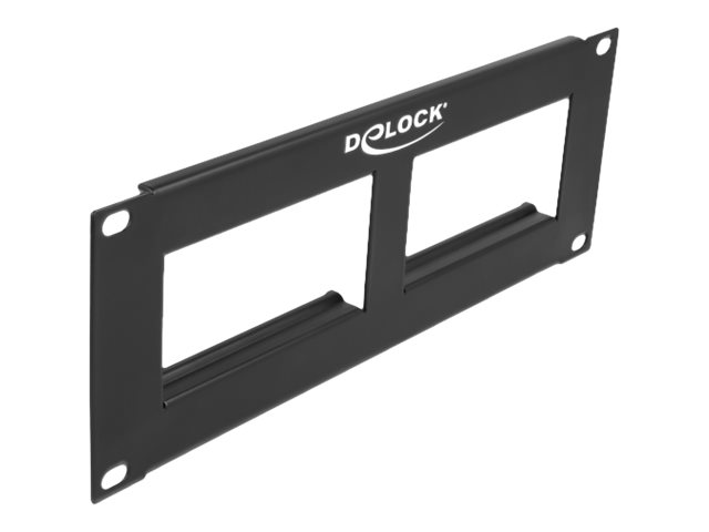 Delock Patch Panel - Rack montierbar - Schwarz - 2U - 25.4 cm (10)