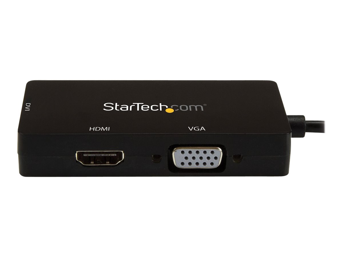 StarTech.com 4K USB C to HDMI, VGA & DVI Multi Port Video Display Adapter for Mac / Windows Laptop & Monitor (CDPVGDVHDBP)