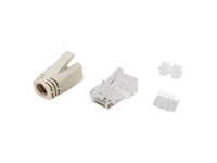Equip Cat.6A RJ45 Stecker-Satz - 100 Stück pro Packung - RJ-45 - Transparent - Weiß - Cat6a - Gold - 4 g - 48 mm