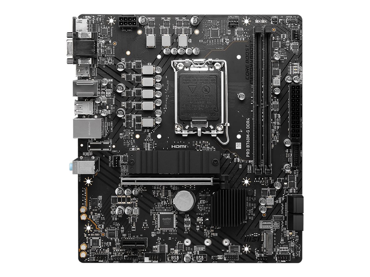 MSI PRO B760M-G DDR4 - Motherboard - micro ATX - LGA1700-Sockel - B760 Chipsatz - USB 3.2 Gen 1 - 2.5 Gigabit LAN - Onbo