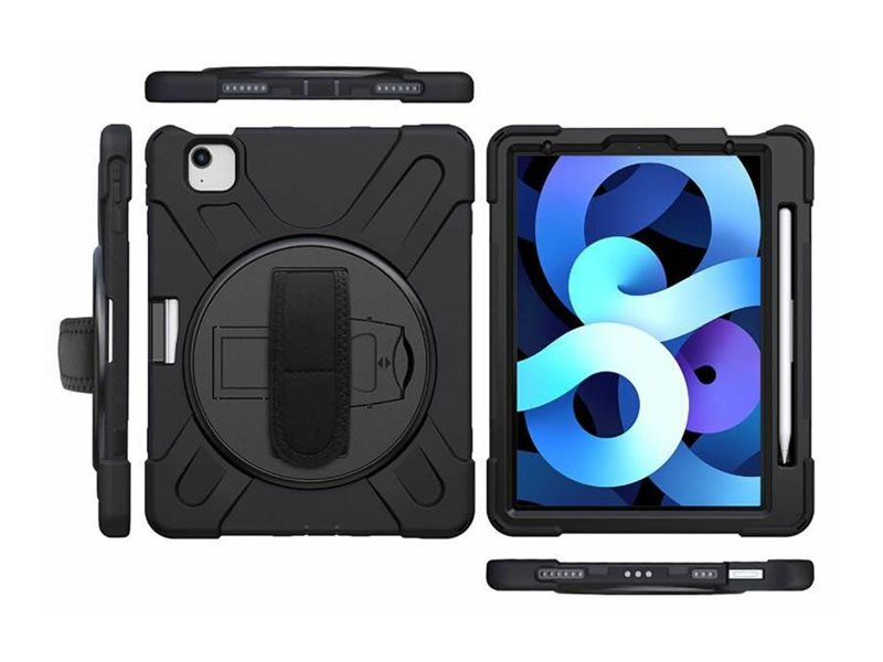 eSTUFF AUSTIN - Hintere Abdeckung für Tablet - Polycarbonat, Silikon - Schwarz - für Apple 11-inch iPad Air (M2), Ansicht 4