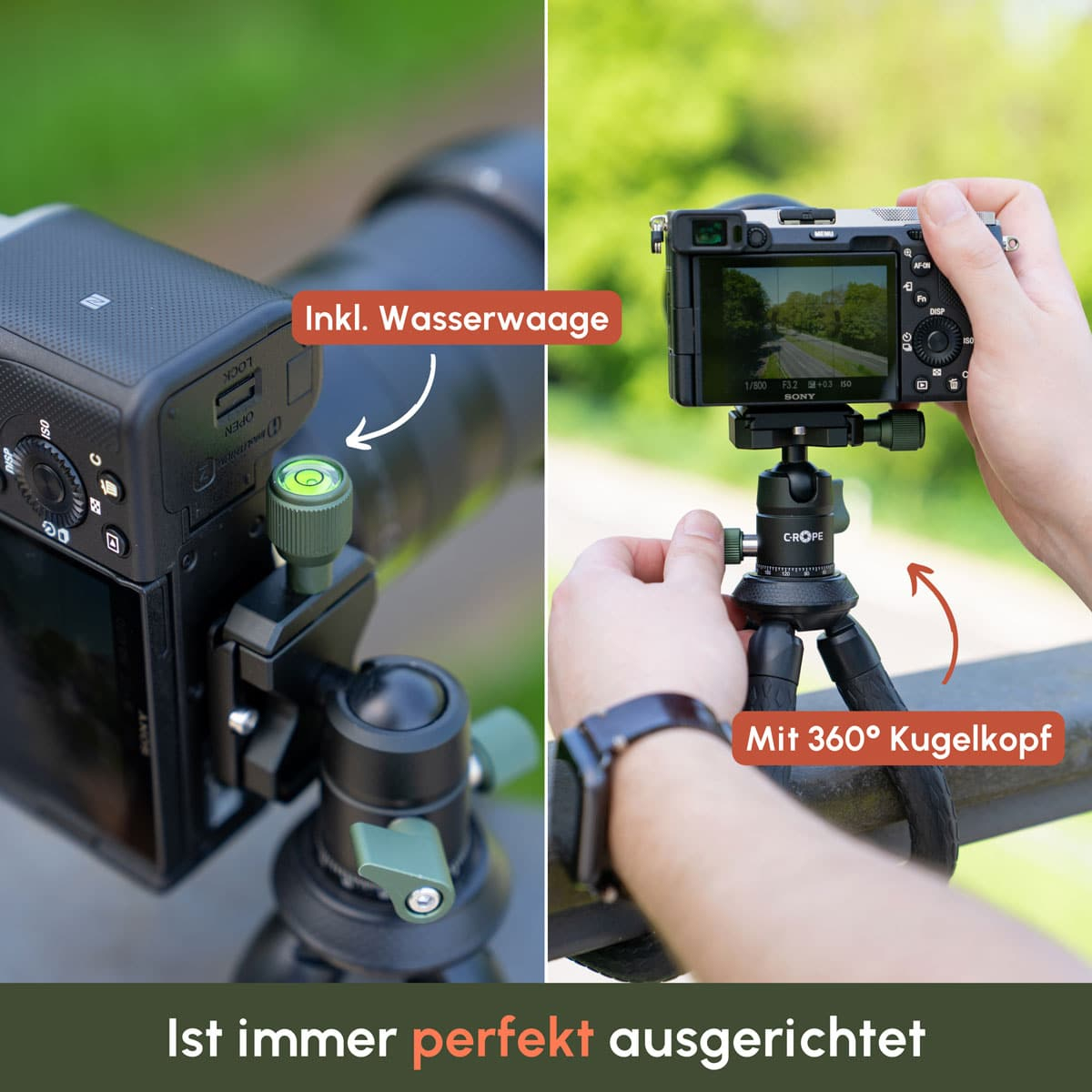 C-ROPE Creatorpod Flexibles Stativ mit 360° Kugelkopf 30cm retail, Ansicht 3