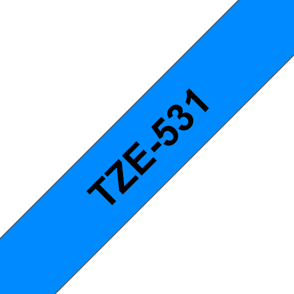Brother TZe-531 - Schwarz auf Blau - Rolle (1,2 cm x 8 m), Ansicht 4