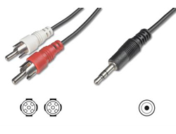DIGITUS ASSMANN - Audiokabel - mini-phone stereo 3.5 mm männlich zu RCA x 2 männlich
