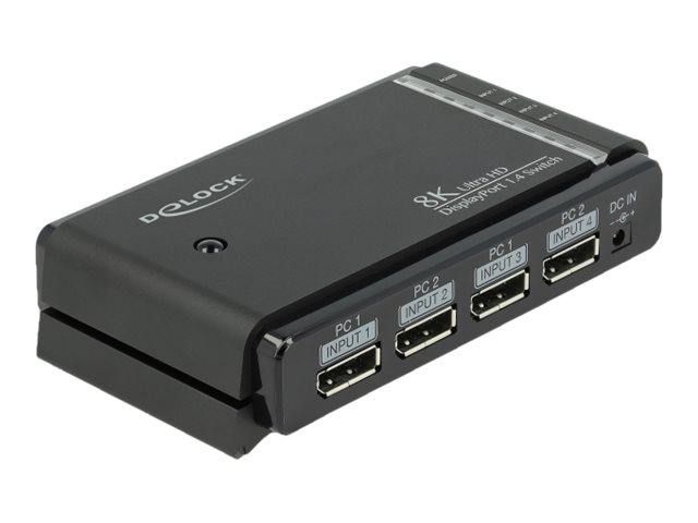 Delock DisplayPort 1.4 Switch 2 x 2 DisplayPort in to 1 x 2 DisplayPort out 8K
