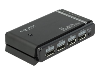 Delock DisplayPort 1.4 Switch 2 x 2 DisplayPort in to 1 x 2 DisplayPort out 8K