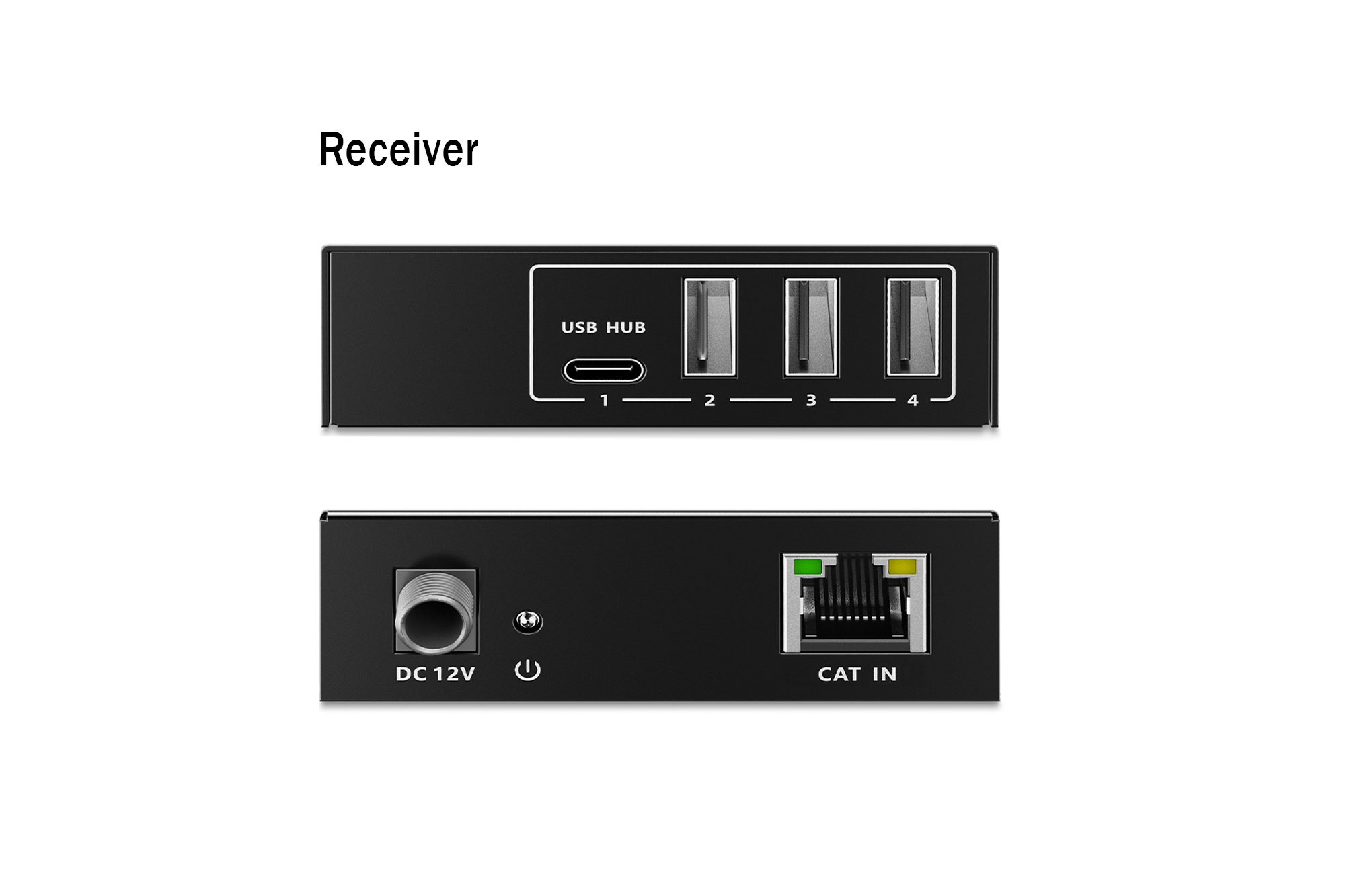 DIGITUS USB 3.2 Gen1 CAT Extender, 5 Gbps, 4 Ports: 3x USB-A / 1x USB-C, 100m, Ansicht 4