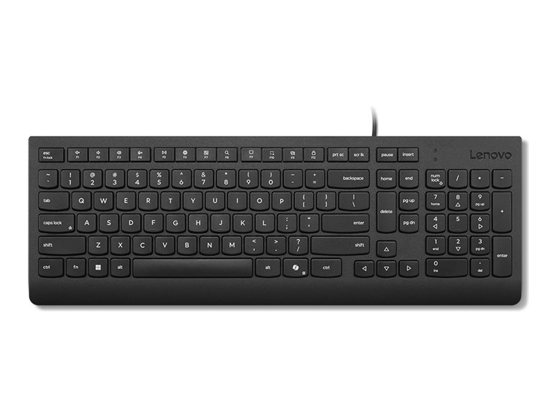 Lenovo Essential - Tastatur - 2,5-Zonen-Layout - USB - QWERTZ - Deutsch - Schwarz - braune Box
