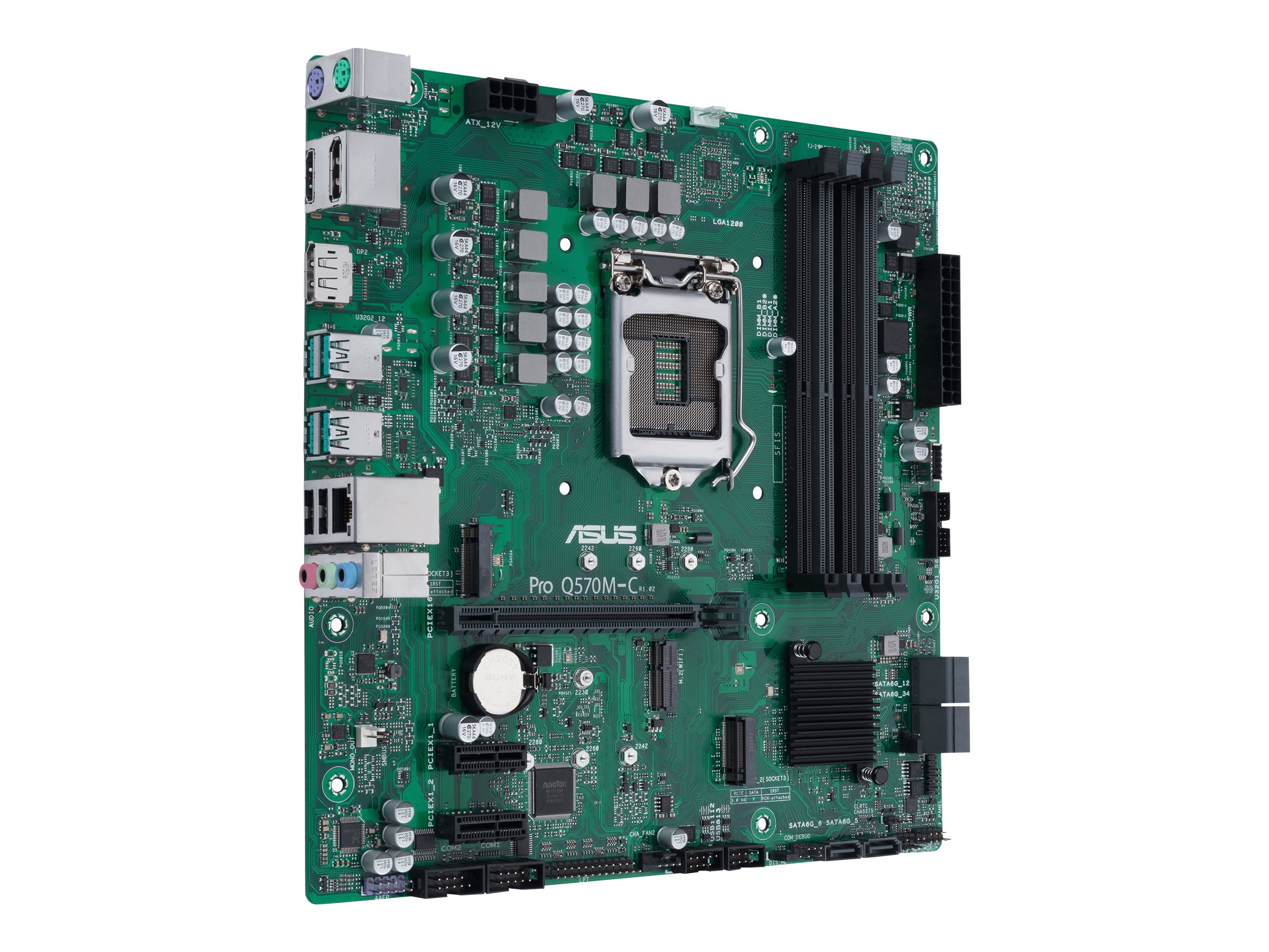 ASUS Pro Q570M-CCSM - Motherboard - micro ATX - LGA1200-Sockel - Q570 Chipsatz - USB-C Gen1 USB 3.2 Gen 1 USB 3.2 Gen 2 - Gigabit LAN - Onboard-Grafik (CPU erforderlich)