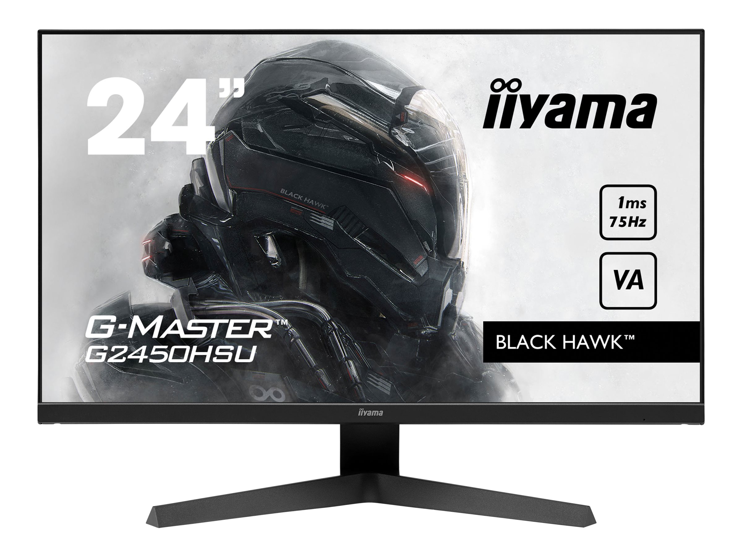 iiyama G-MASTER Black Hawk G2450HSU-B1 - LED-Monitor - 61 cm (24") (23.8" sichtbar) - 1920 x 1080 Full HD (1080p) @ 75 Hz - VA - 250 cd/m²