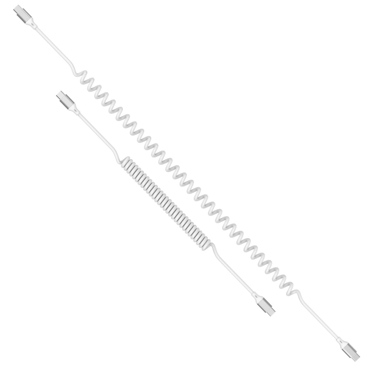4smarts USB-C Spiralkabel 100W weiß, Ansicht 2