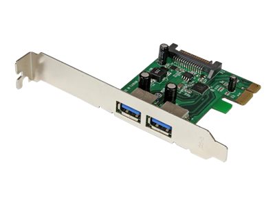 StarTech.com 2 Port PCI Express SuperSpeed USB 3.0 Schnittstellenkarte mit UASP - SATA Strom - 2-fach USB 3 PCIe Karte mit SATA Anschluss - USB-Adapter - PCIe - USB 3.0 x 2
