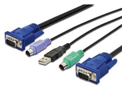DIGITUS KVM-Kabel USB für KVM-Konsolen