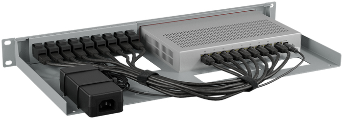 Rackmount.IT RM-ZN-T1 - Montagesatz für Netzwerkgeräte - Rack montierbar - silberne Spezialausführung - 1U - 19, Ansicht 4