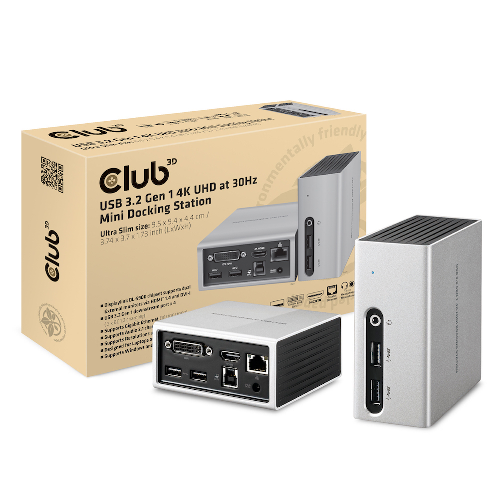 Club 3D SenseVision USB 3.0 4K Mini Docking Station, Ansicht 2