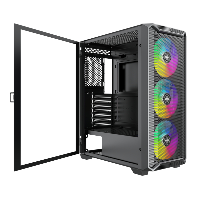 Xilence CASE BLADE II RGB Midi Tower - Xilence Xilent Blade II X613 RGB Gaming PC Gehäuse, Ansicht 3
