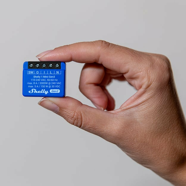 Shelly Plus 1 Mini Gen. 3 - 8A - 1 Kanal - WLAN - BT, Ansicht 2