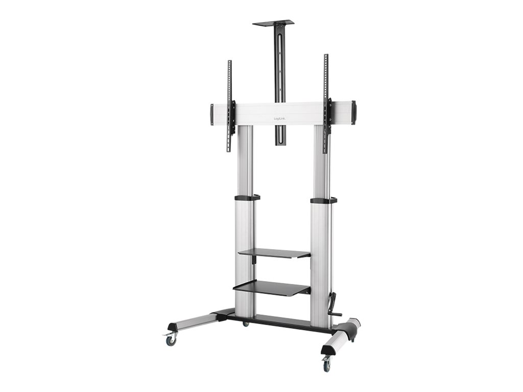 LogiLink Wagen - für LCD-Display/Projektor - Kunststoff, Aluminium, Stahl - Grau, Schwarz - Bildschirmgröße: 152.4-254 cm (60"-100")
