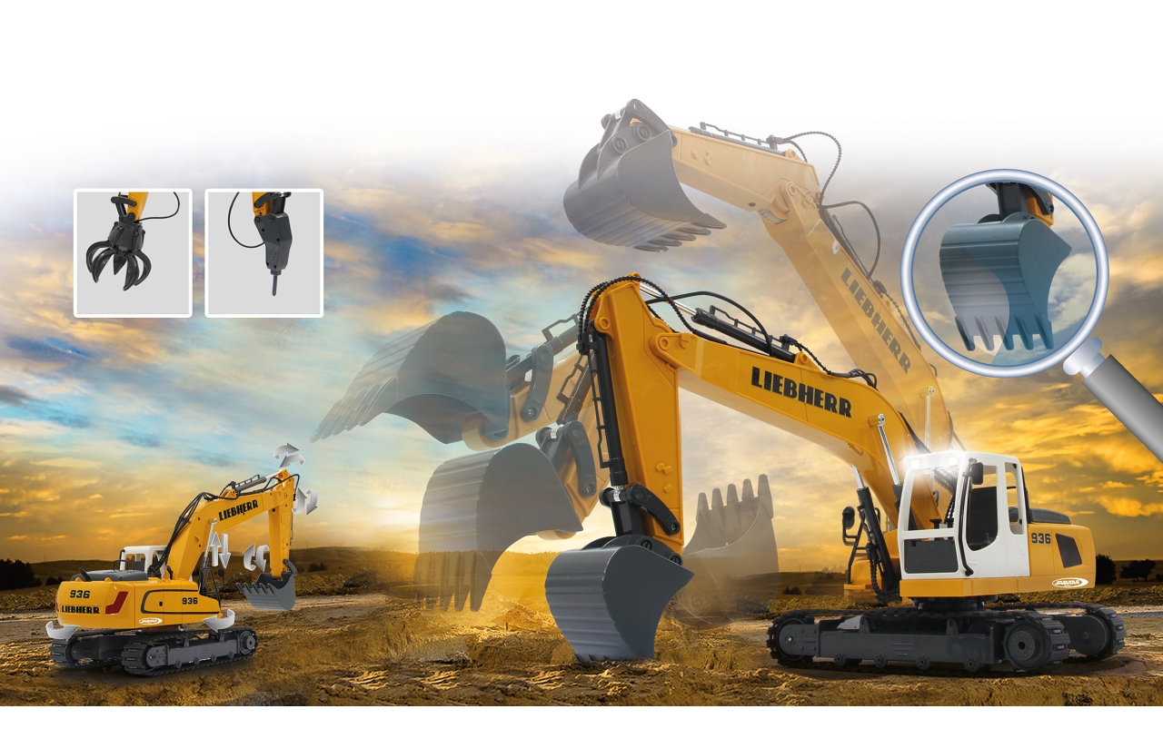 JAMARA Liebherr R936 - Bagger - 1:20 - 8 Jahr(e) - 1,22 kg, Ansicht 4