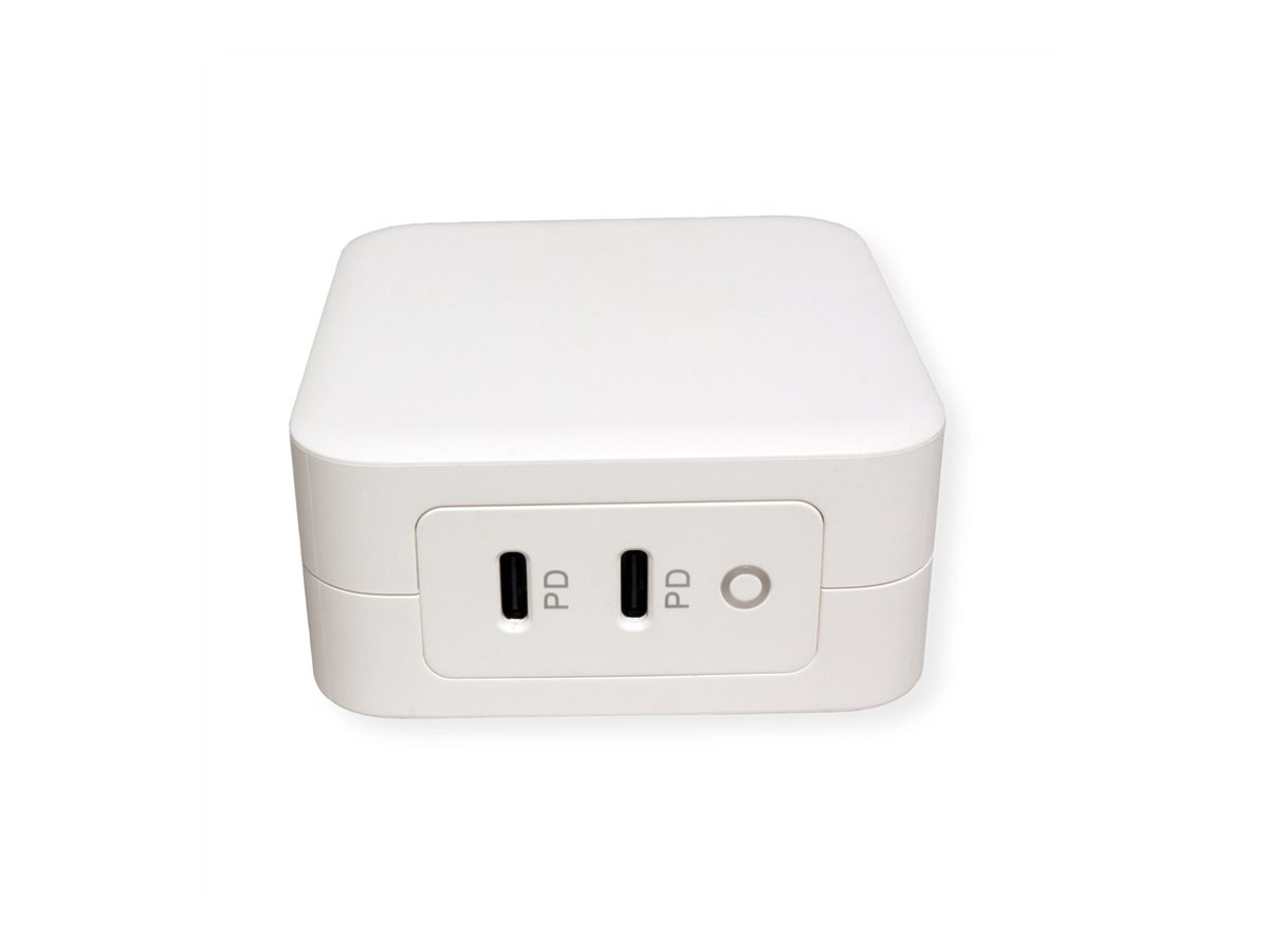 ROTRONIC-SECOMP Roline - Netzteil - 100 Watt - 5 A - PD 3.0, QC 3.0 - 2 Ausgabeanschlussstellen (USB-C), Ansicht 4