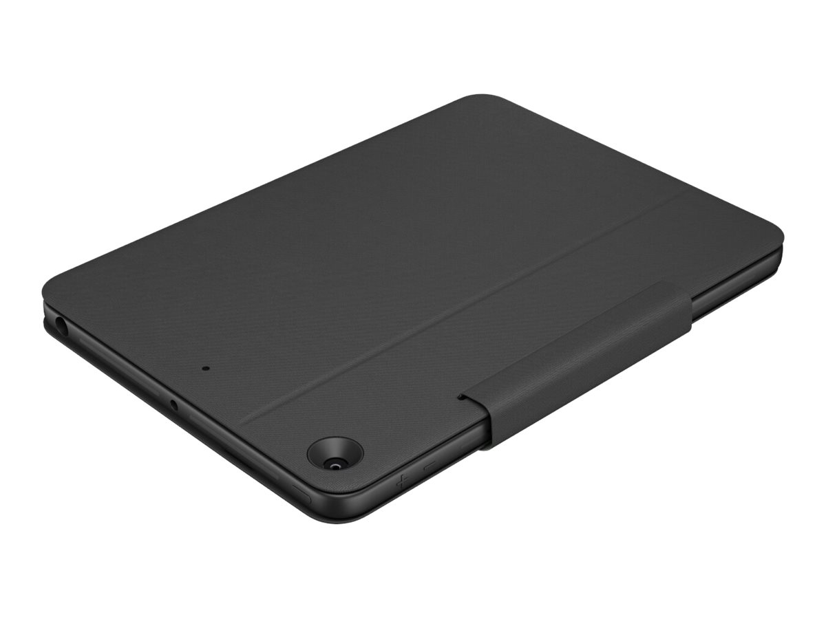 Logitech Rugged Folio - Tastatur und Foliohülle - Apple Smart connector - QWERTZ - Deutsch - Graphite - für Apple 10.9-inch iPad (10. Generation)