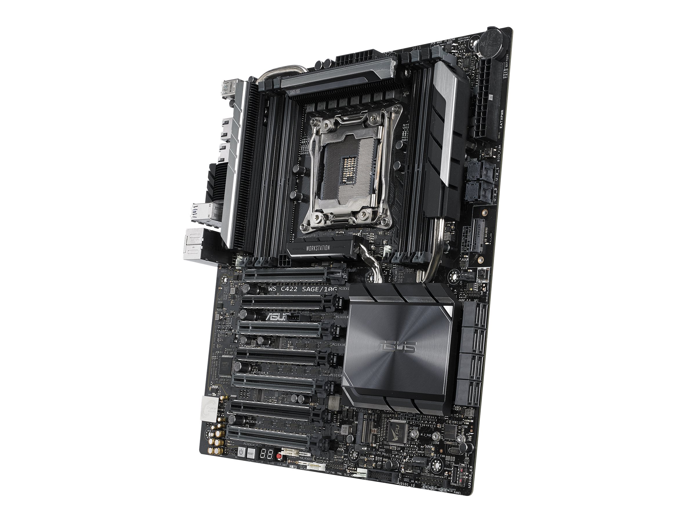 ASUS WS C422 SAGE10G - Motherboard - SSI CEB - LGA2066 Socket - C422 Chipsatz - USB 3.1 Gen 1 USB-C Gen2 USB 3.1 Gen 2 - 2 x 10 Gigabit LAN - HD Audio (8-Kanal)